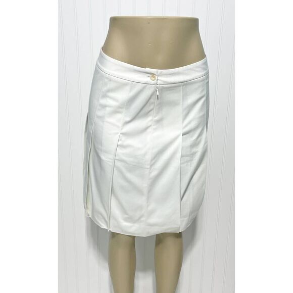Lilly Kiki Pleated Skirt Knee Length White Midi Tennis‎ Label White Size 2 - Picture 1 of 10